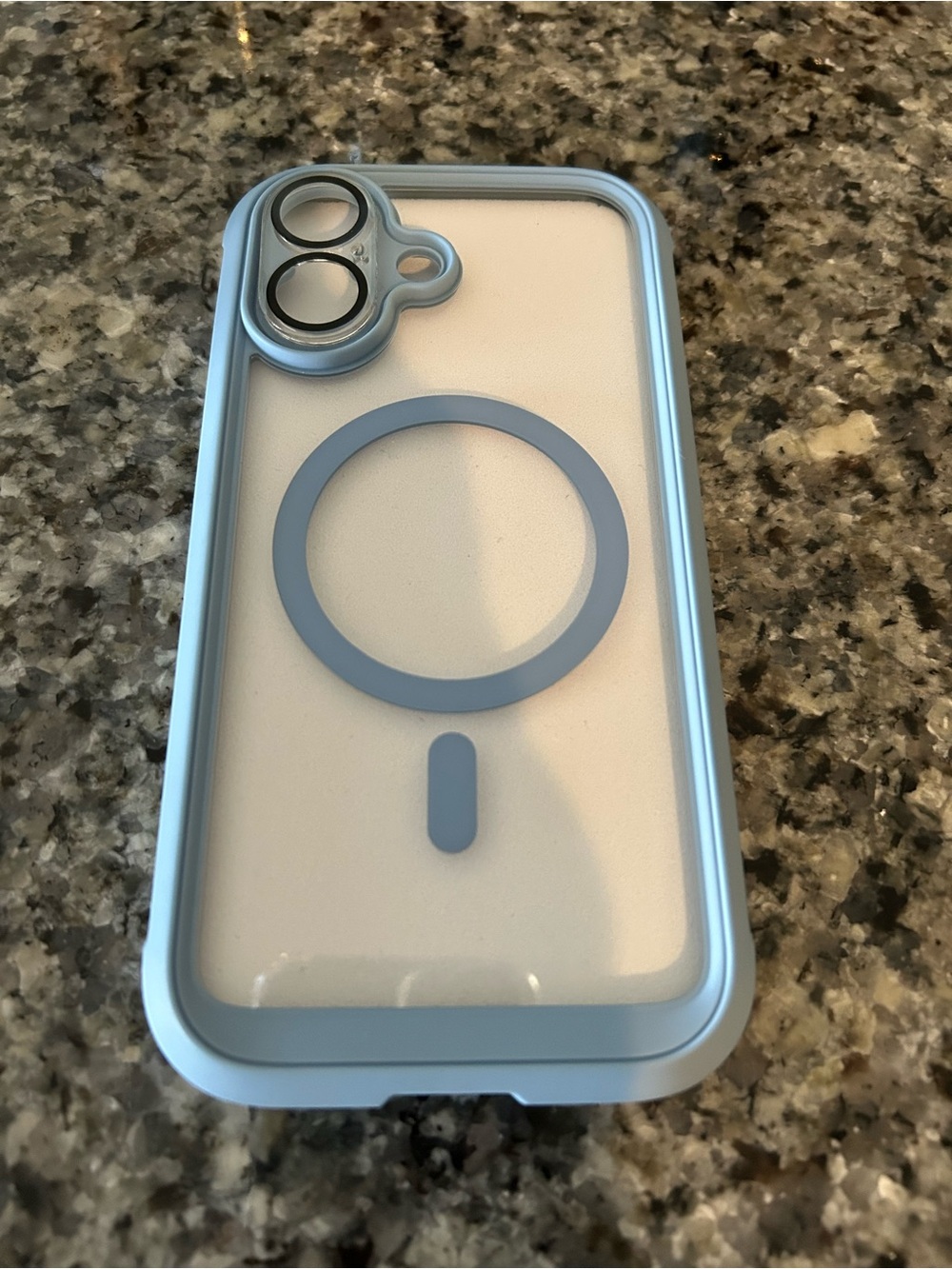 Clear Blue MagSafe-Compatible iPhone 17  Case